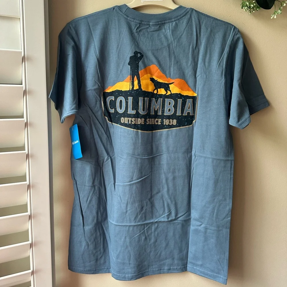 Columbia Blue T-Shirt NWT - Picture 6 of 7